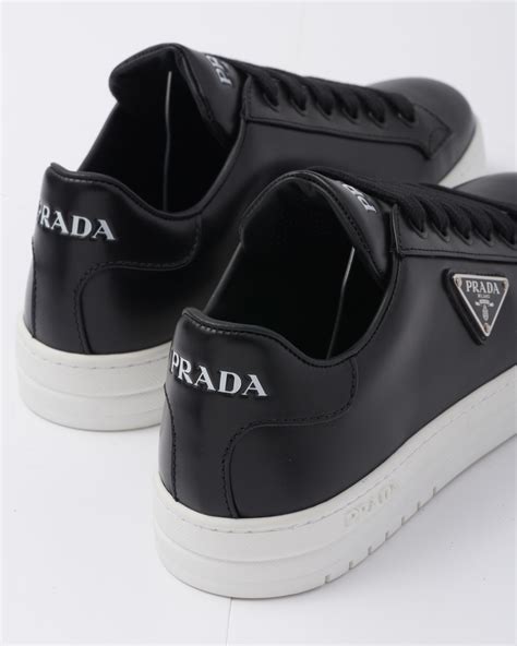 black patent leather prada shoes|Prada downtown leather sneakers.